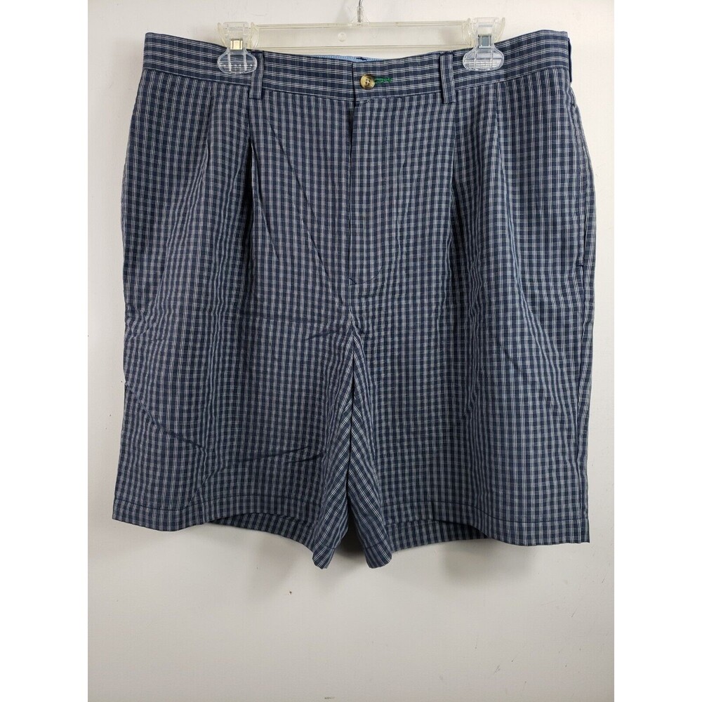 Men's Tommy Hilfiger Golf Sz 36 Navy Blue Shorts poly rayon PLEATED